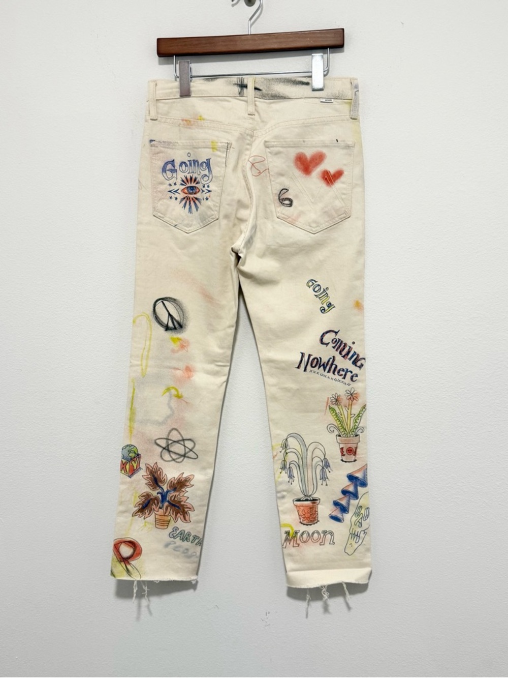 MOTHER Superior The Scrapper Cuff Ankle Fray Straight Leg Superstition Size 26 - Picture 7 of 13